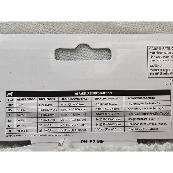 Vibrant Life Pink "Spoiled" Pet Sweater Size Small For Pets 10-20 Lbs 13" Back - Picture 6 of 7